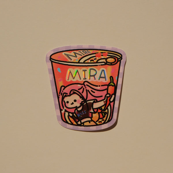 Mira Instant Noodle - Kpop Demon Hunters Foil Sticker