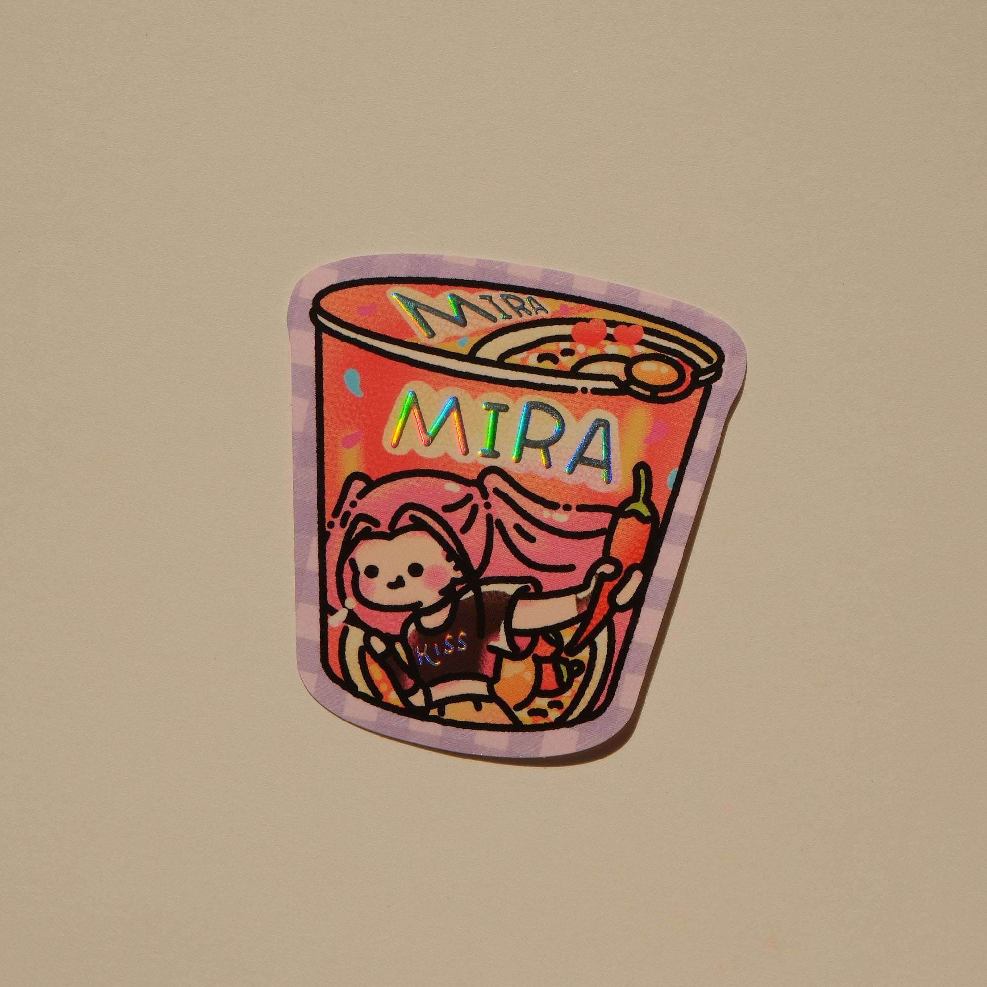 Mira Instant Noodle - Kpop Demon Hunters Foil Sticker