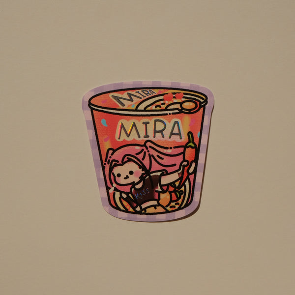 Mira Instant Noodle - Kpop Demon Hunters Foil Sticker