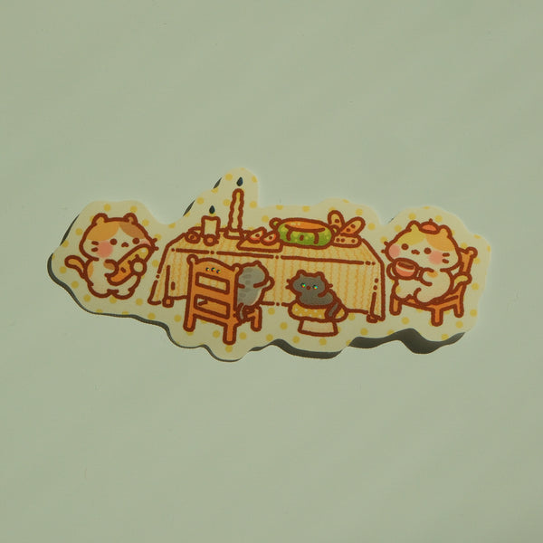 Mocha & Maple - Bunnie Island Dinner Table Series Foil Sticker