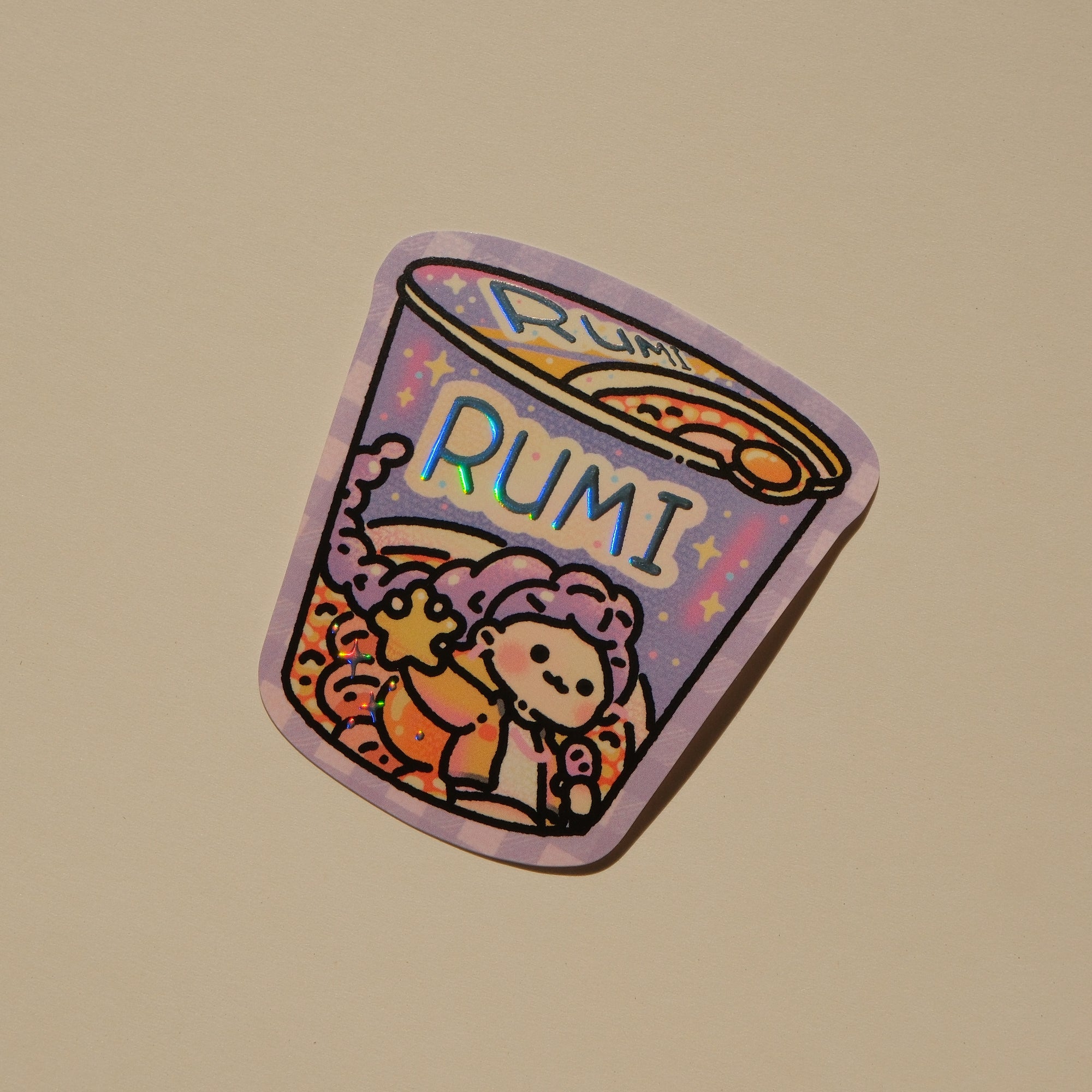 Rumi Instant Noodle - Kpop Demon Hunters Foil Sticker