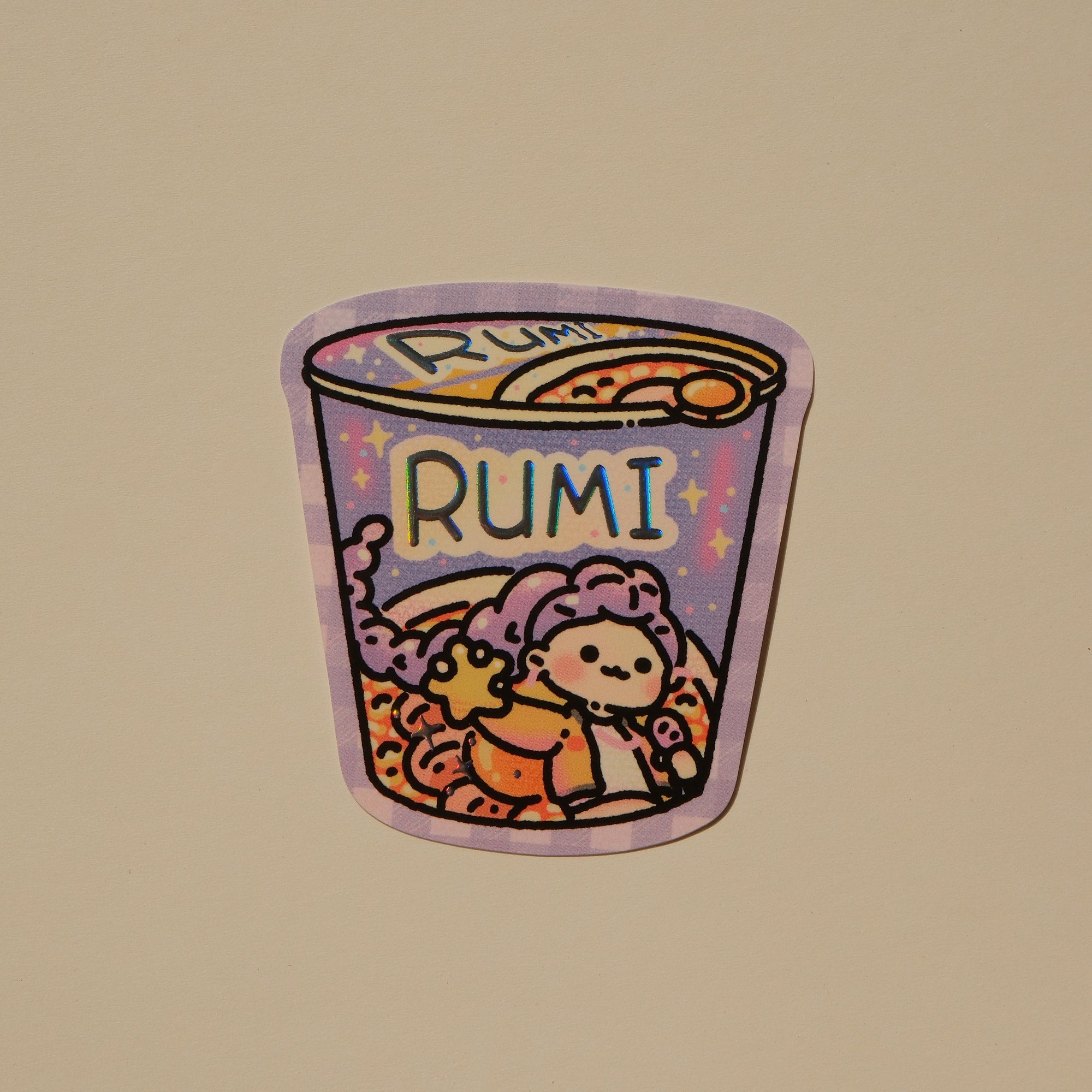 Rumi Instant Noodle - Kpop Demon Hunters Foil Sticker