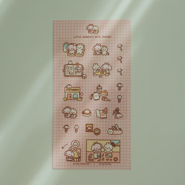 Pinky Elephant x 2jingis2jing Sticker Sheet