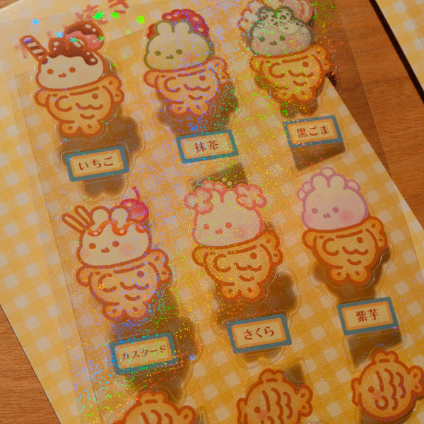 Bunny Taiyaki Sticker Sheet