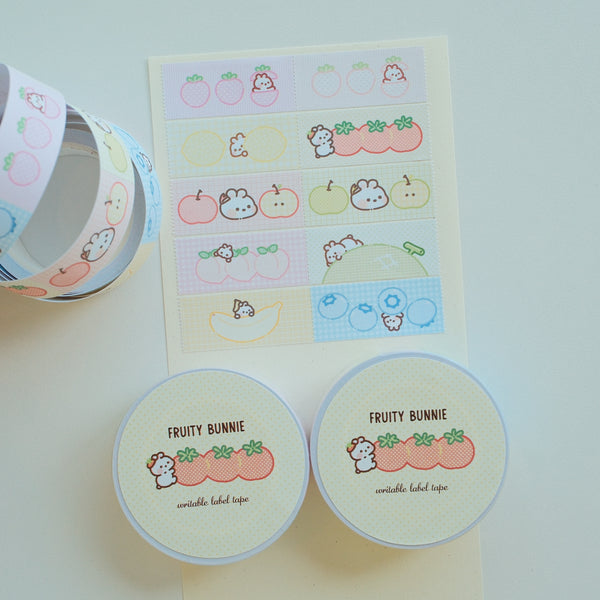 Fruity Bunnie Writable Tape Roll