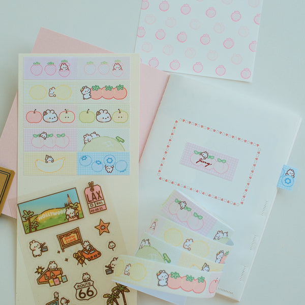 Fruity Bunnie Writable Tape Roll