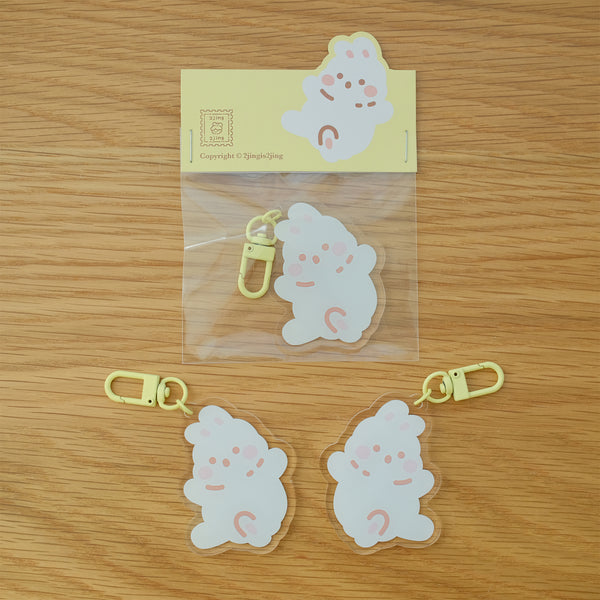 Creamy and Kawaii Bunny Acrylic Keychain